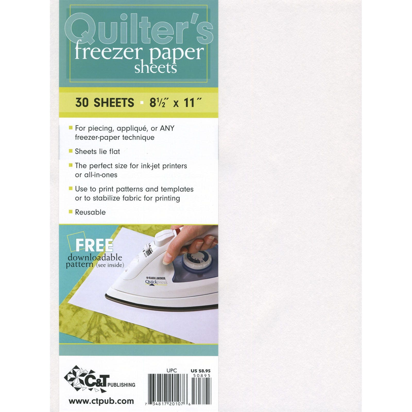 Freezer Paper Sheets, 8.5in x 11in, 50ct