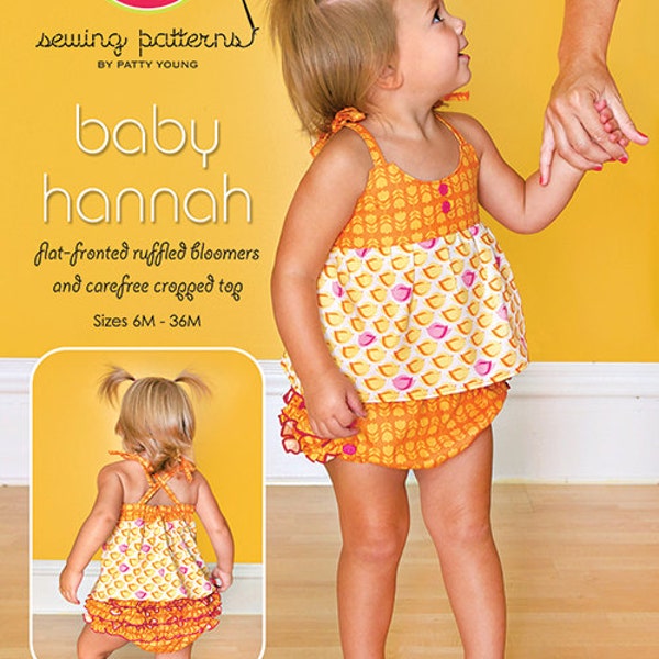 Pattern - Baby Hannah Bloomers and Crop Top - Paper Sewing Pattern by modkid designs