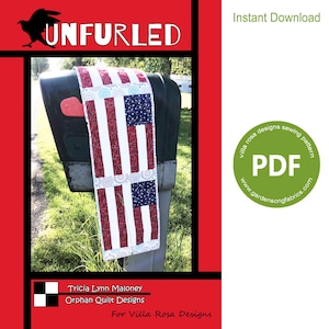 Pattern &quot;Unfurled&quot; PDF Table Runner Pattern OQ047 by Villa Rosa Designs - Instant Download