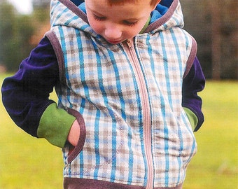 Pattern - Hero Vest - Boy's Hooded Vest Pattern by Make It Perfect (MP054/MP055)
