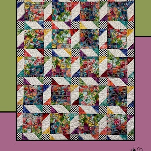 Pattern "Around The Town" Quilt by Villa Rosa Designs Sewing Card Instructions **not a PDF pattern**