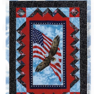 Pattern &quot;Panel Premier&quot; WP206 by Wing and a Prayer Paper Quilt Panel Pattern **not a PDF pattern**