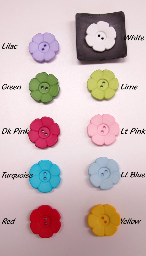 28 Mm Daisy Flower Button by Dill Buttons of America Etsy