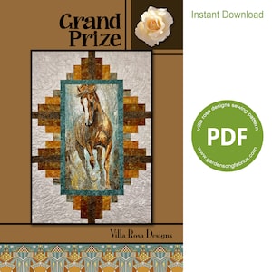 Pattern &quot;Grand Prize&quot; PDF Panel Quilt Pattern by Villa Rosa Designs - Instant Download
