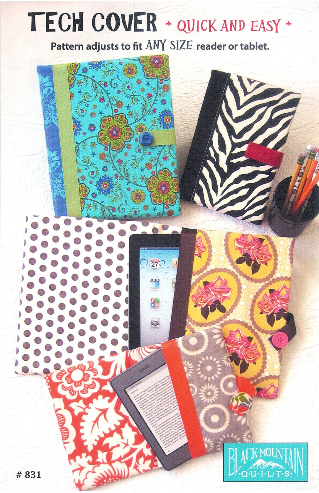 Pattern tech Cover Ereader Cover Paper Sewing Pattern / Instruction