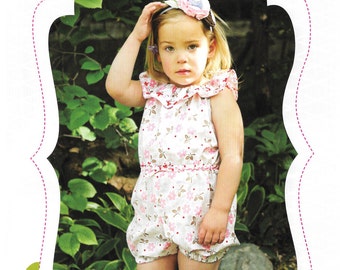 Pattern - Whitney's Ruffle Neck Romper Paper Sewing pattern by Create Kids Couture