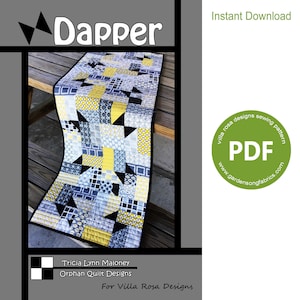 Pattern "Dapper" PDF Table Runner Pattern by Villa Rosa Designs - Instant Download