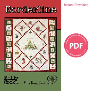 Pattern &quot;Borderline&quot; PDF Panel Quilt Pattern by Villa Rosa Designs - Instant Download