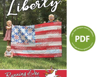 Digital Quilt Pattern "Liberty" PDF Pattern RD055 by Villa Rosa Designs - Instant Download