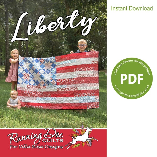 Digital Quilt Pattern "Liberty" PDF Pattern RD055 by Villa Rosa Designs - Instant Download