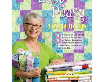 Book "Easy Peasy 3-Yard Quilts"  Fabric Cafe Softcover Quilt Book 031740