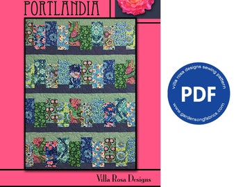 Pattern "Portlandia Quilt" PDF Quilt Pattern by Villa Rosa Designs - Instant Download