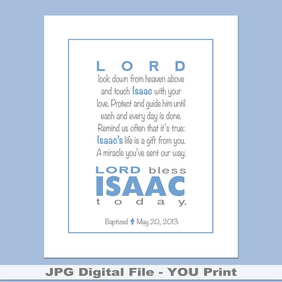 kids personalized printable prayer