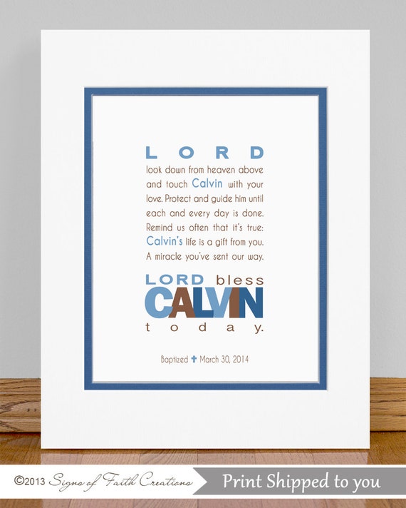 Boys Prayer 8x10 PRINT Personalized Wall Art Kids | Etsy
