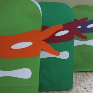 Ninja Turtles Mask Printables for Gift Sacks