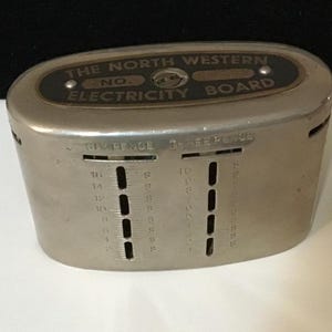 Vintage North Western Electricity Board Coin Bank Automatic Recording Safe Co Ltd Made In England Metal
