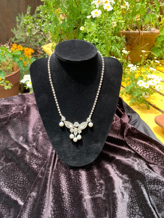 Weiss Pearl and Austrian Crystal Necklace