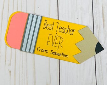 Pencil Gift Card Holder: Teacher Appreciation Gift