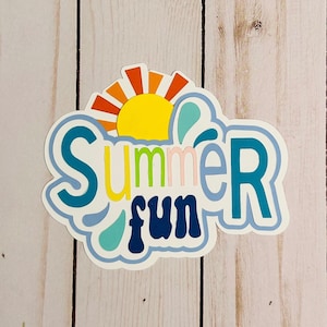 Summer Fun Scrapbook Die Cut Title: Paper Piecing Embellishment