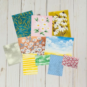Daisy Paper Scraps: Floral Collage Ephemera Pack