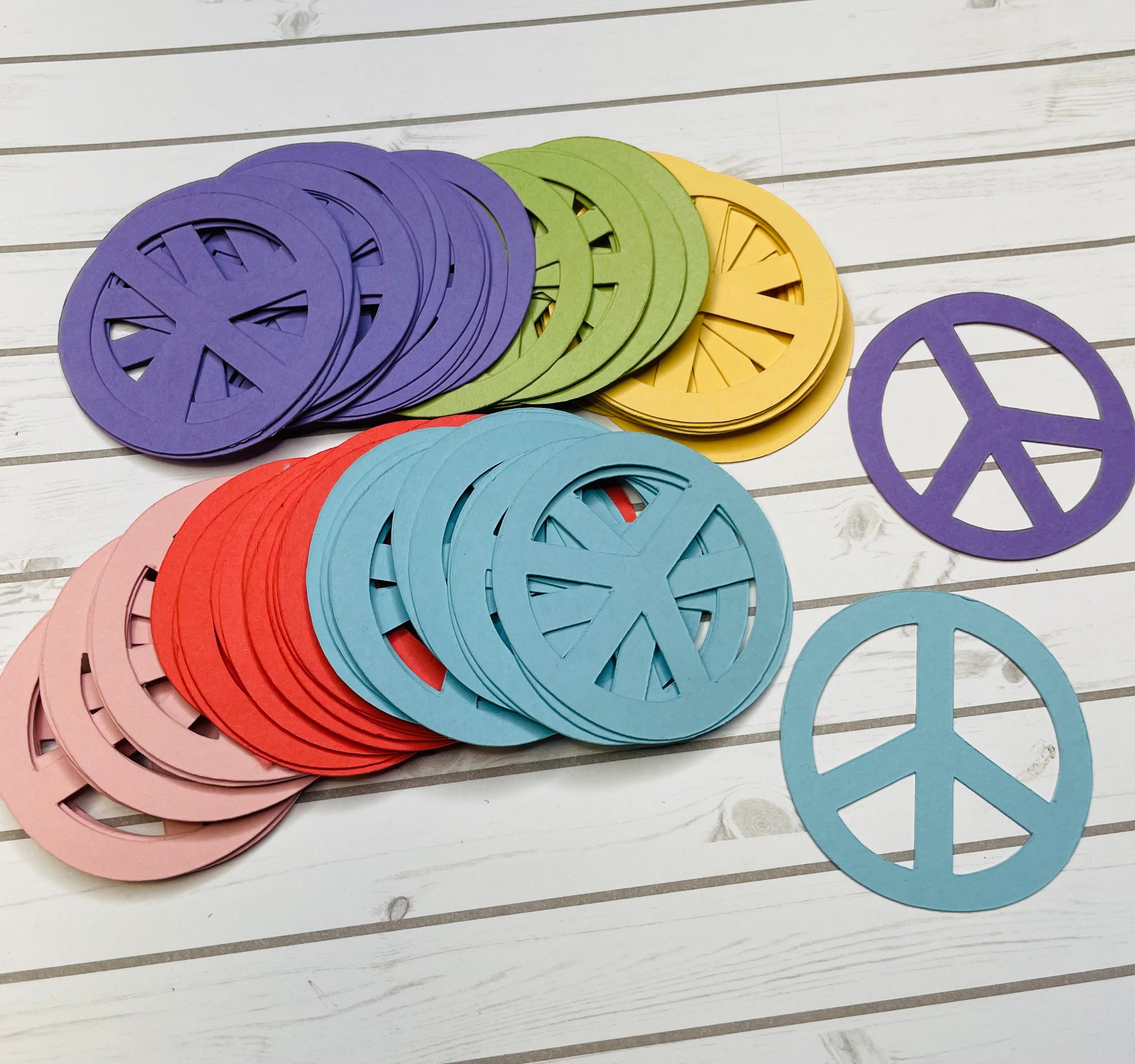 Peace Sign Die Cuts: 65lb Cardstock, Set of 25 - Etsy 日本