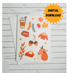 Carte de voeux d'automne, carte à téléchargement numérique, carte d'automne imprimable, carte d'ambiance d'automne, carte d'automne toutes occasions, carte d'anniversaire d'automne, ambiance d'automne