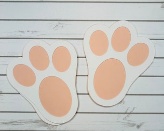 10 Bunny Footprints, Easter Egg Hunt Fun, Easter Scrapbooking,  Easter Bunny Paw Prints, Bulletin Boards, Bunny Feet Gift Tags, Baby Shower