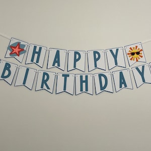 Beach Birthday Banner, Birthday Party, Summer Party, Beach Party Decor, Summer Banner, Pool Party Birthday, Beach Party Banner