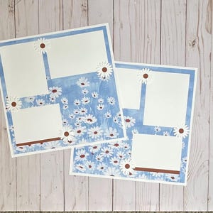 Daisy Scrapbook Pages, Premade Scrapbook Layouts, Premade Scrapbook Pages 12 x 12, Scrapbook Supplies, Scrapbook Paper, Spring Scrapbook
