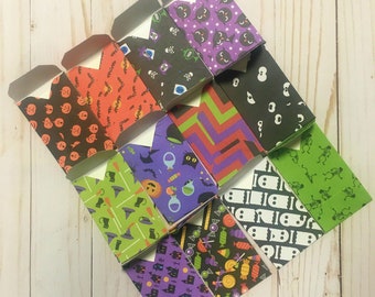 Sobres para tarjetas de regalo de Halloween hechos a mano, regalos de fiesta, juego de 12