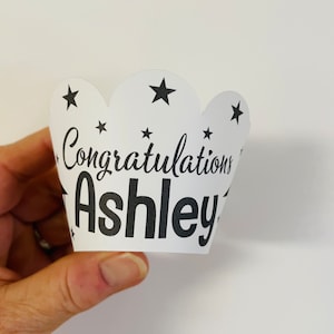 Personalized Graduation Cupcake Wrappers: Custom Name Decor