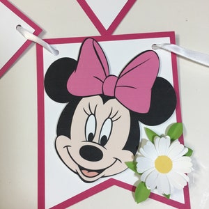 Minnie Mouse Inspired Birthday Banner, Personalized Disney Banner, Custom Birthday Banner, Party Banner, Custom Name Disney Party Banner