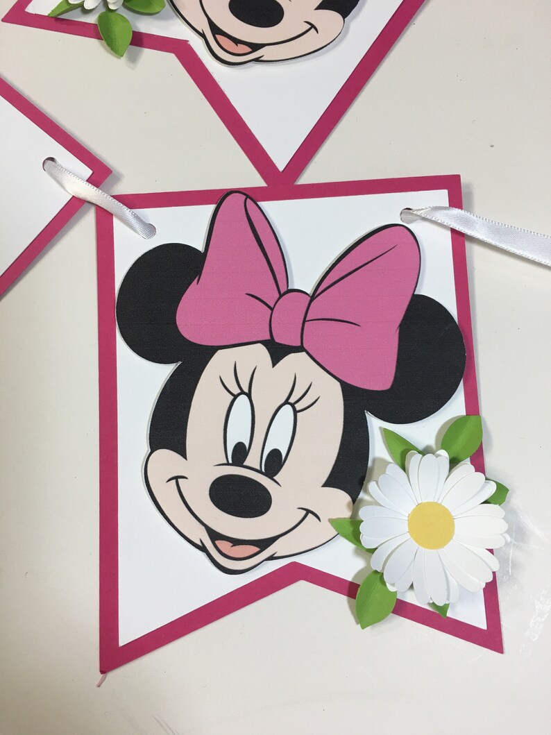 Minnie Mouse Inspired Birthday Banner, Personalized Disney Banner, Custom Birthday Banner, Party Banner, Custom Name Disney Party Banner