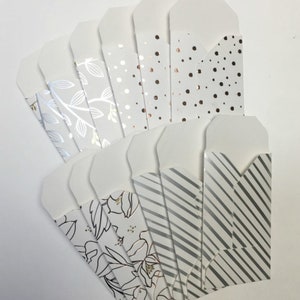 12 Mini Gift Card Envelopes, Mini Envelopes, Birthday Gift Cards, Holiday Gift Envelopes, Tiny Envelopes, Party Supply, Party Envelopes