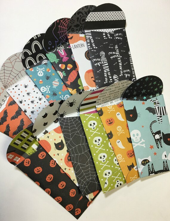 Halloween Gift Card Holders Halloween Gift Card Envelope Etsy