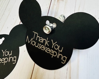 Mickey Mouse Head Mousekeeping Tip Holders, Disney Cruise, Set of 6