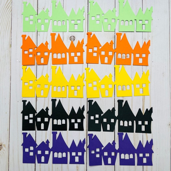 Haunted House Border Die Cuts, Halloween Scrapbook Page Decor, Spooky Decoration, Halloween Classroom Bulletin Boards, Halloween Cardmaking