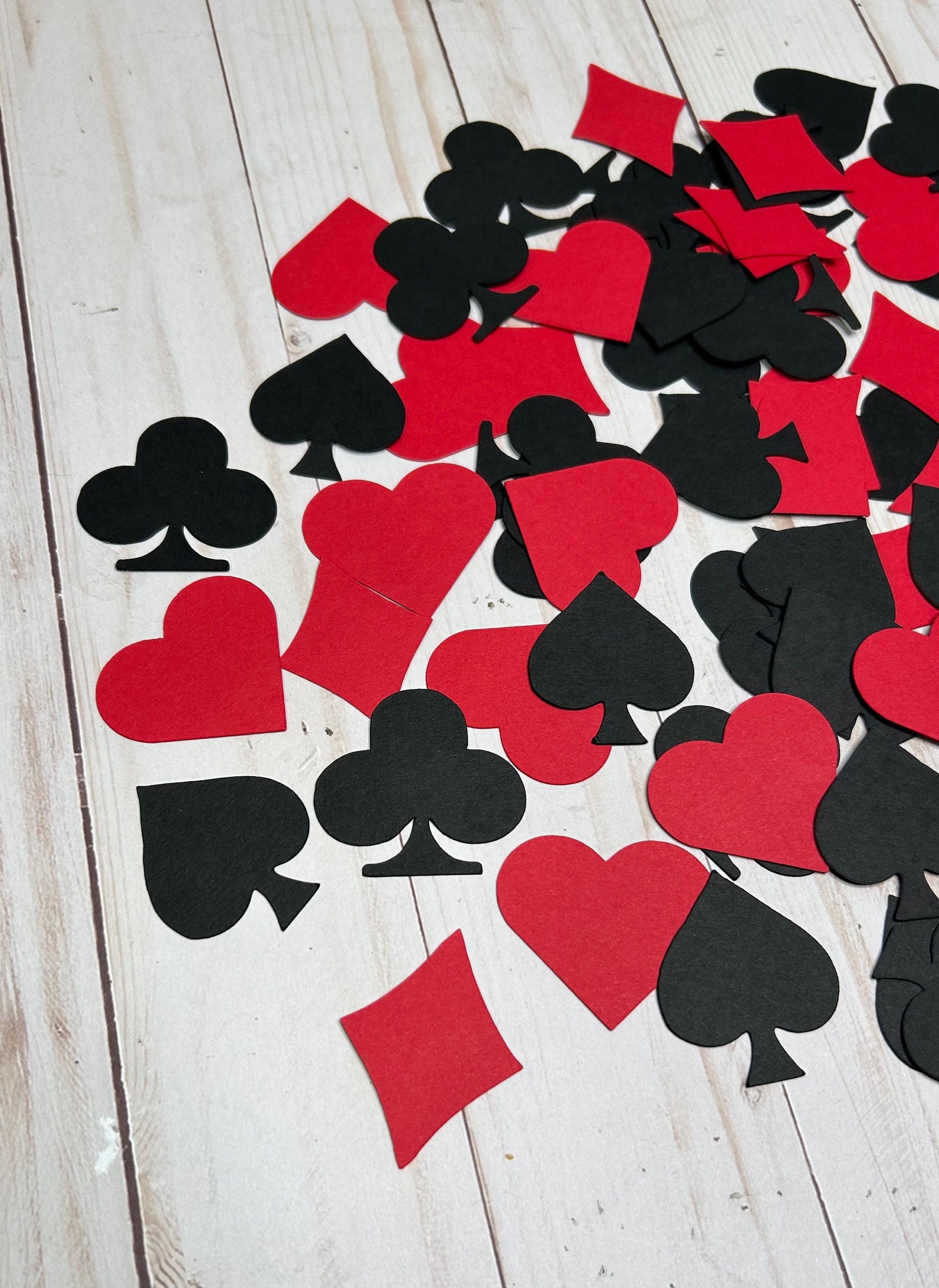Casino Night Themed Confetti Las Vegas Night Table Confetti Poker Night Table Scatter Playing Card Suits Shape Confetti