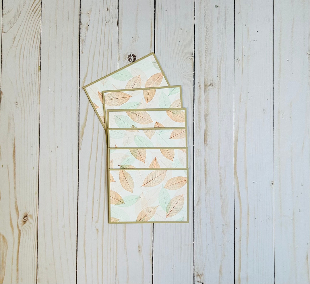 Handmade Leaf Note Cards: Nature Stationery Set of 6 - Etsy