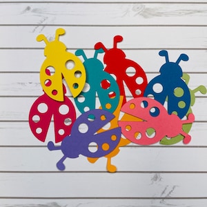 Lady Bug Die Cuts, Lady Bug Scapbooking Embellishments, Lady Bug Table Scatter, Craft Supplies, Classroom Decor, Lady Bug Theme Party Decor