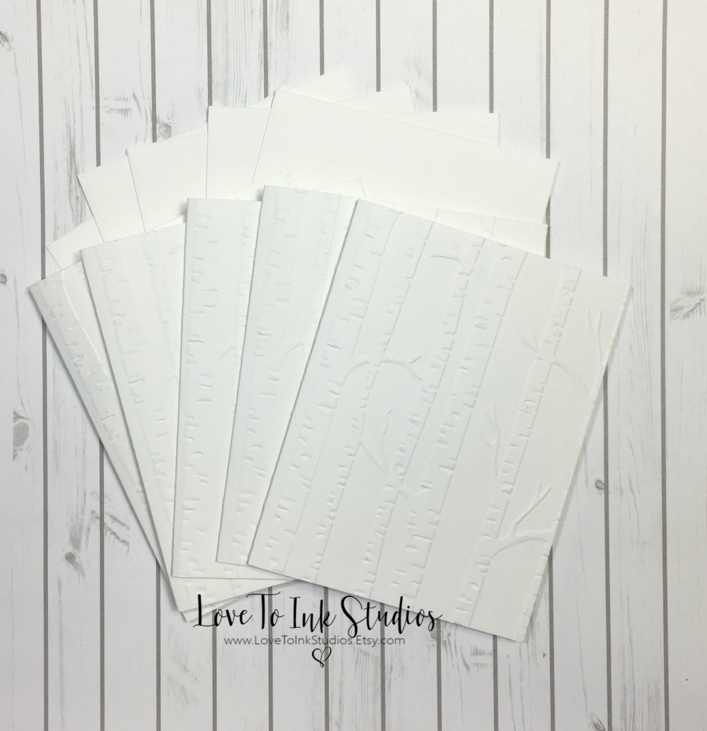 6 Snowflake Embossed Card Fronts Toppers A2 Size Card Stock White 