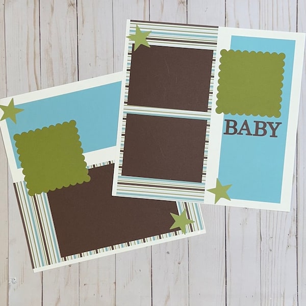 Premade Scrapbook Page, Premade Scrapbook Pages 12 x 12, Scrapbook Page Layout, Baby First Year, Scrapbook Pages Premade, Scrapbook Pages