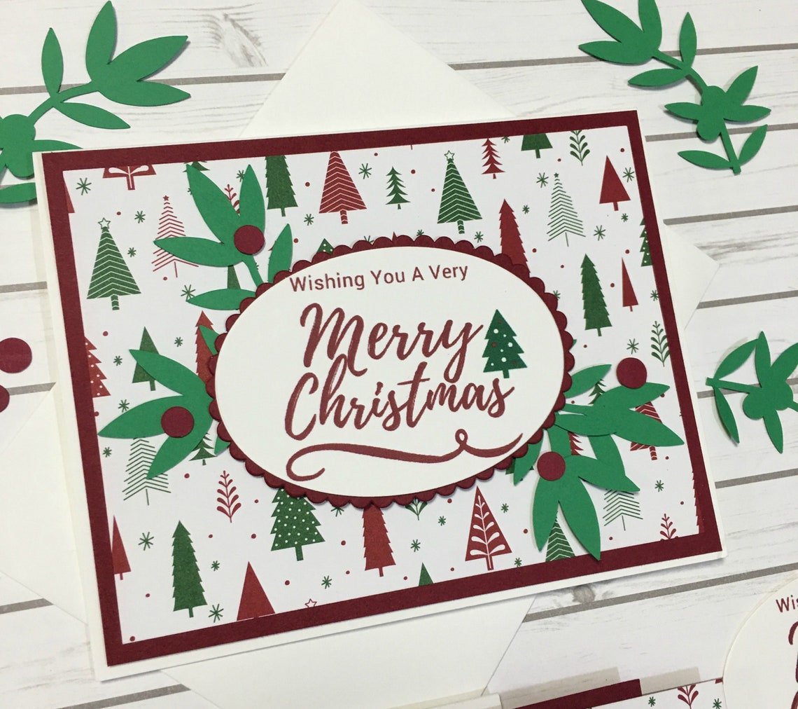 DIY Christmas Card Making Kits Merry Christmas Card Kit Etsy