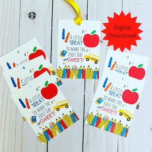 First Day of School Gift Tag: Sweet Treat Printable (PDF)