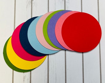Circle Die Cuts, Round Paper Cut Outs, Classroom Projects, Bulletin Boards, Scrapbooking, Gift Tags and Packaging, Paper Circles,