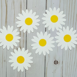 Daisy Die Cuts: 65lb Cardstock Paper Cutouts, Scrapbook Embellishments