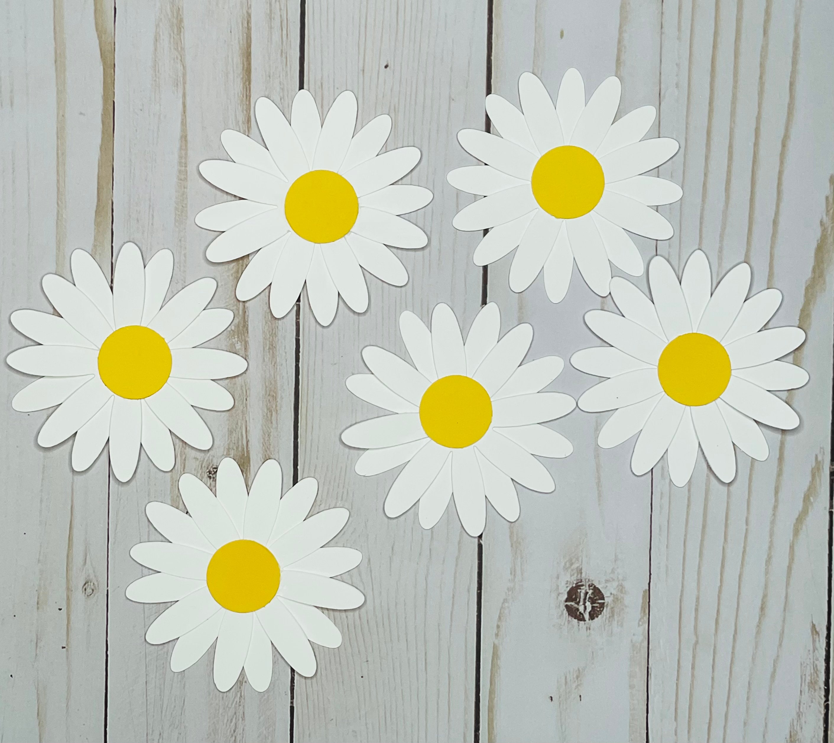 Daisy Die Cuts: 65lb Cardstock Paper Cutouts, Scrapbook