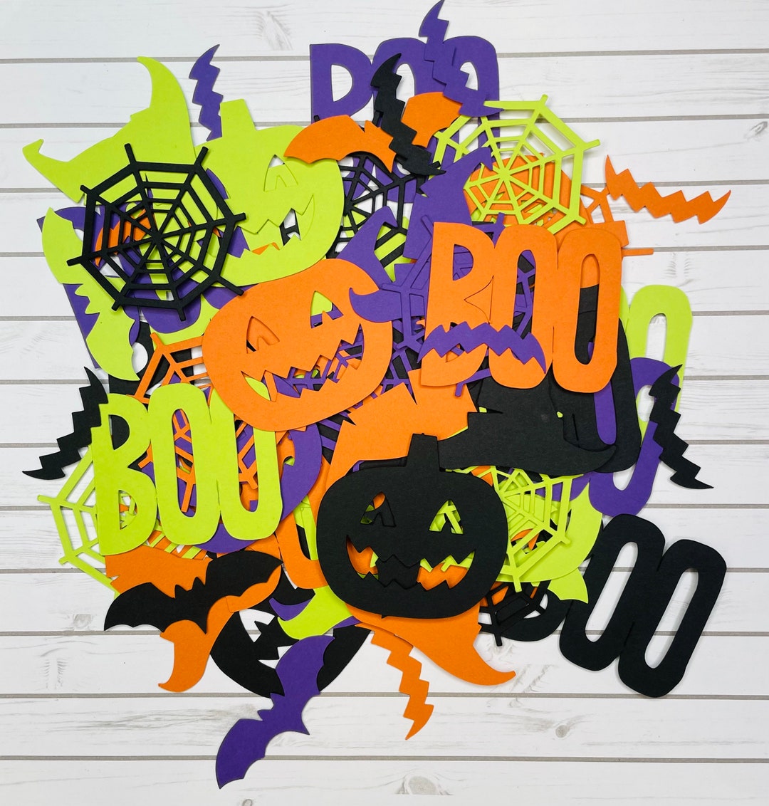 Assorted Halloween Die Cuts, Scrapbooking, Spooky Table Decoration