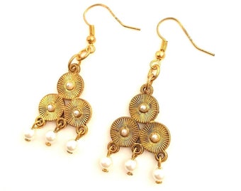 Golden Circle Chandelier Earrings