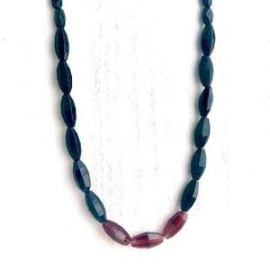 Black & Purple Accent Beaded Necklace